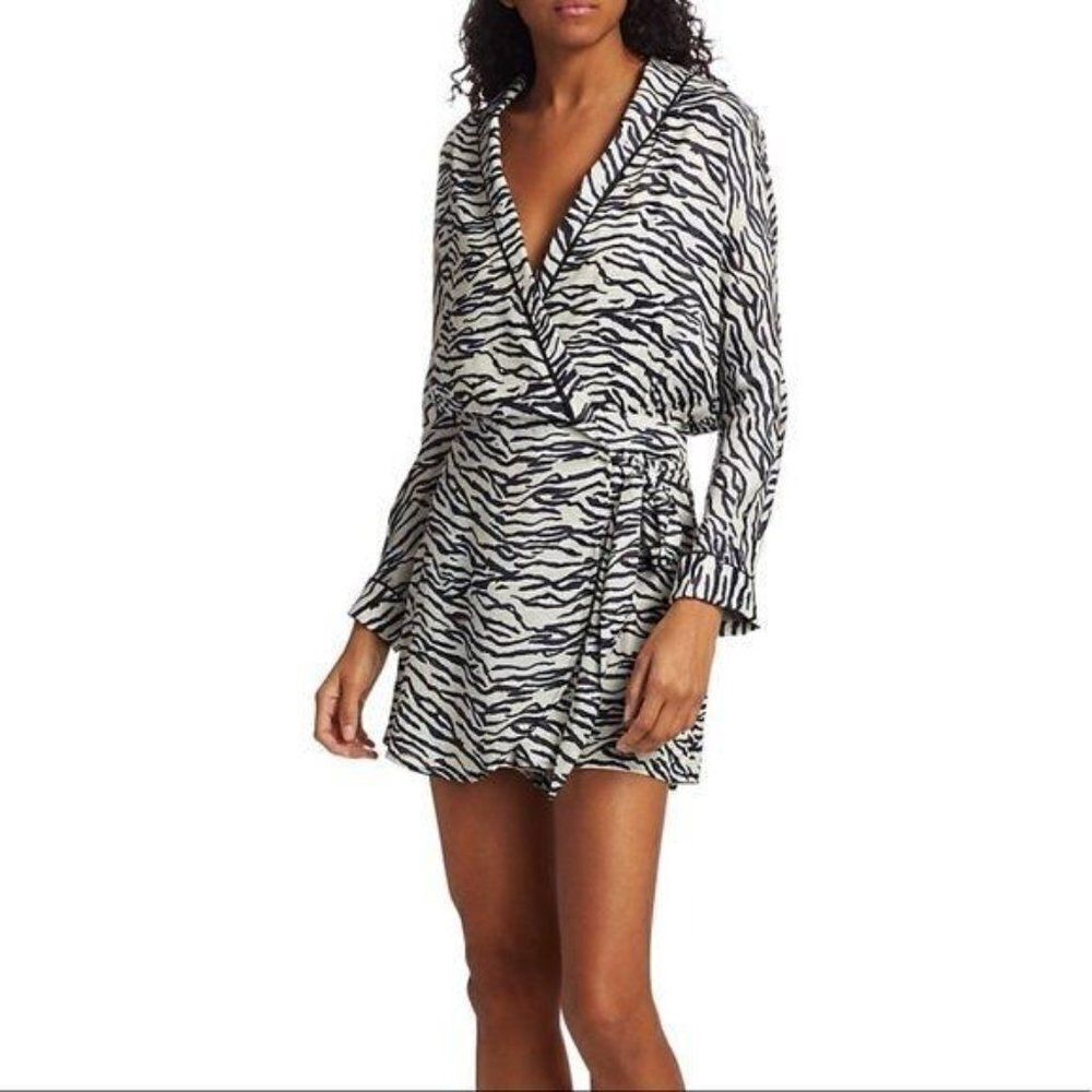 NWT Le Superbe Sunset Marquis Zebra Print Romper Size 6 - FLAWED